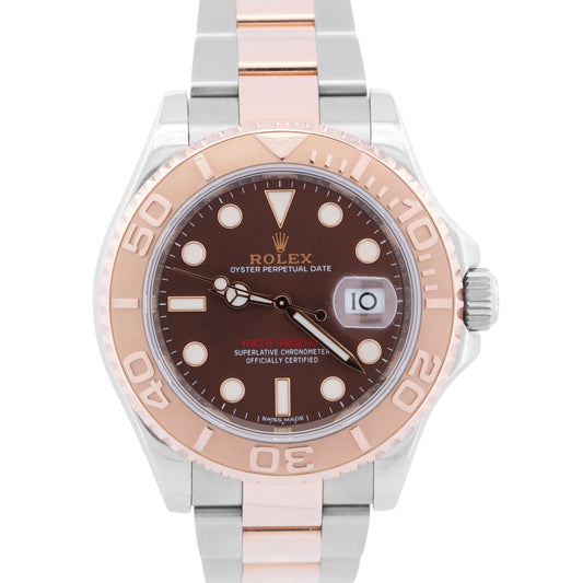 2024 RSC Rolex Yacht-Master CHOCOLATE Brown 18K Rose Gold  40mm 116621 Watch BOX