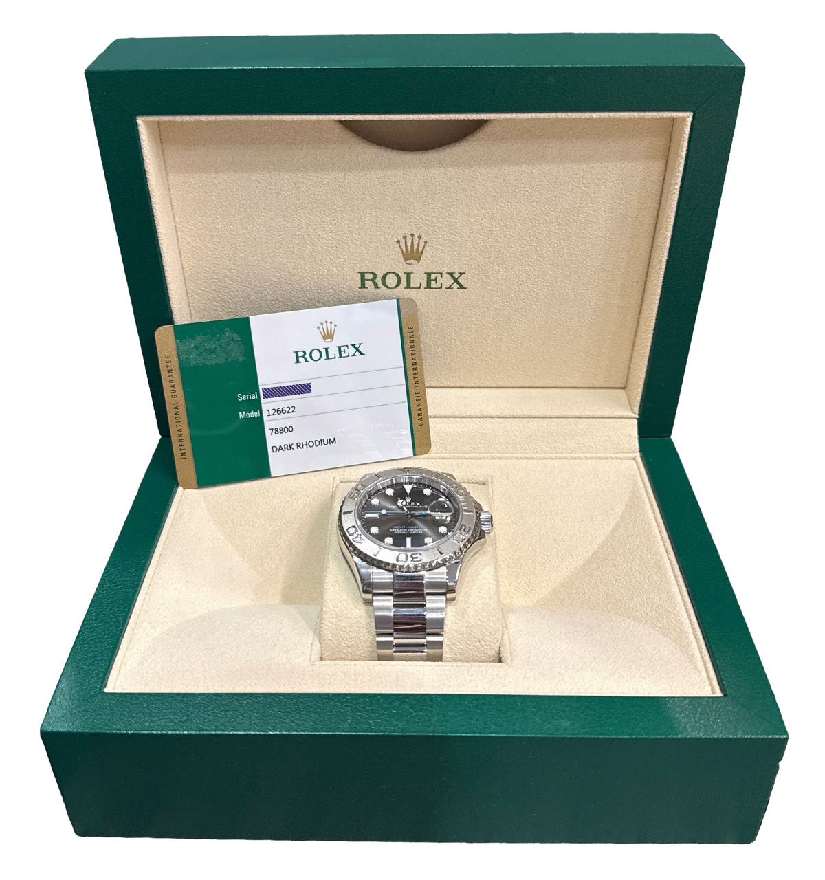 2020 Rolex Yacht-Master 126622 Rhodium Stainless Steel Platinum 40mm Box Papers
