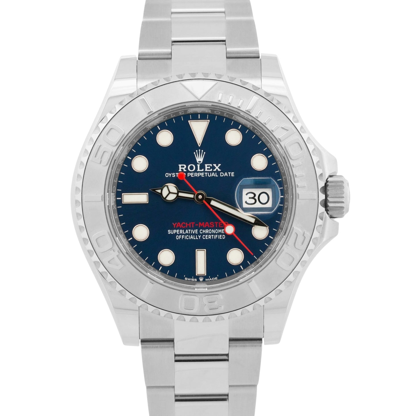 2021 Rolex Yacht-Master 126622 Blue Stainless Steel Platinum 40mm YM1 Box Papers