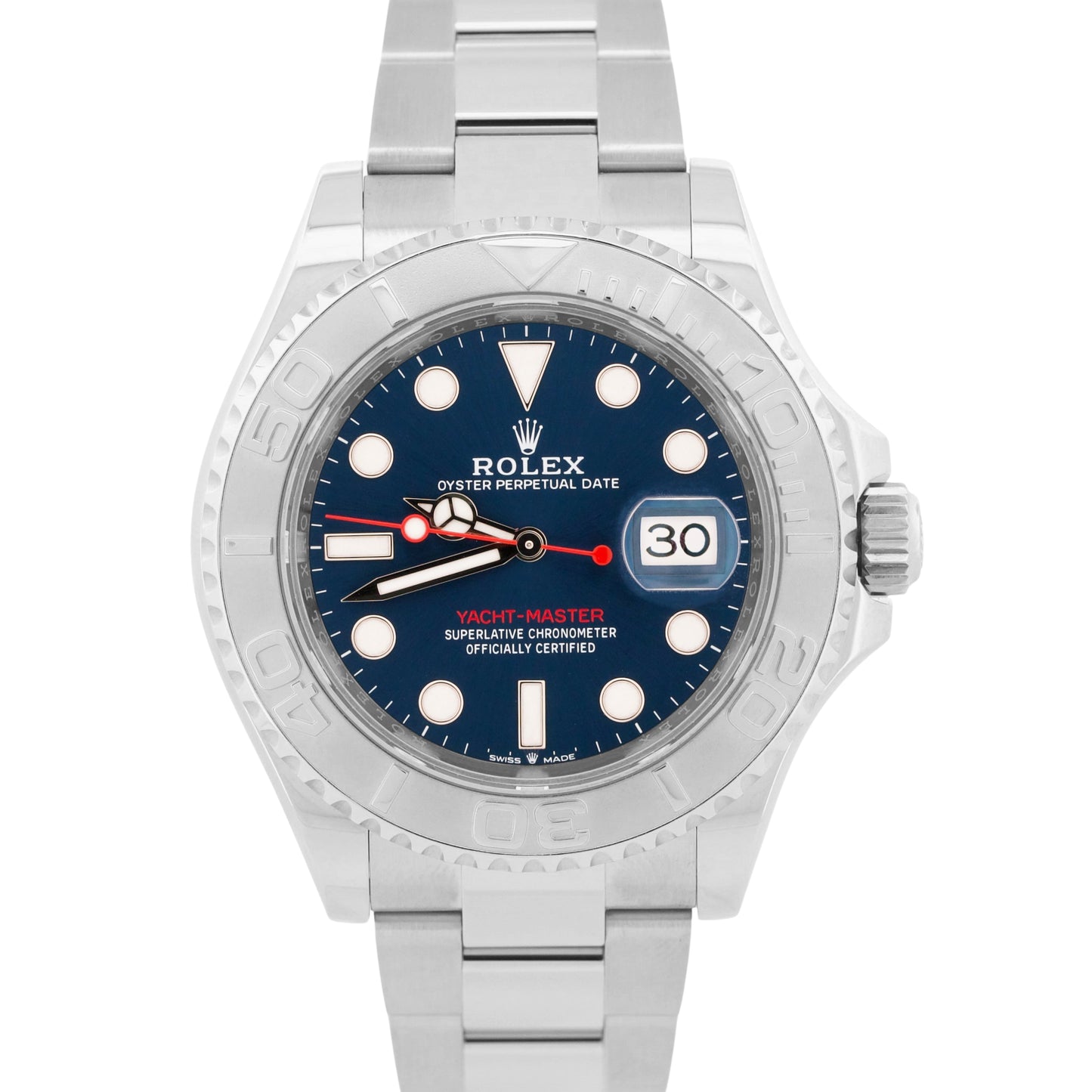 2023 PAPERS Rolex Yacht-Master Steel Platinum BLUE Steel 40mm 126622 YM1 BOX