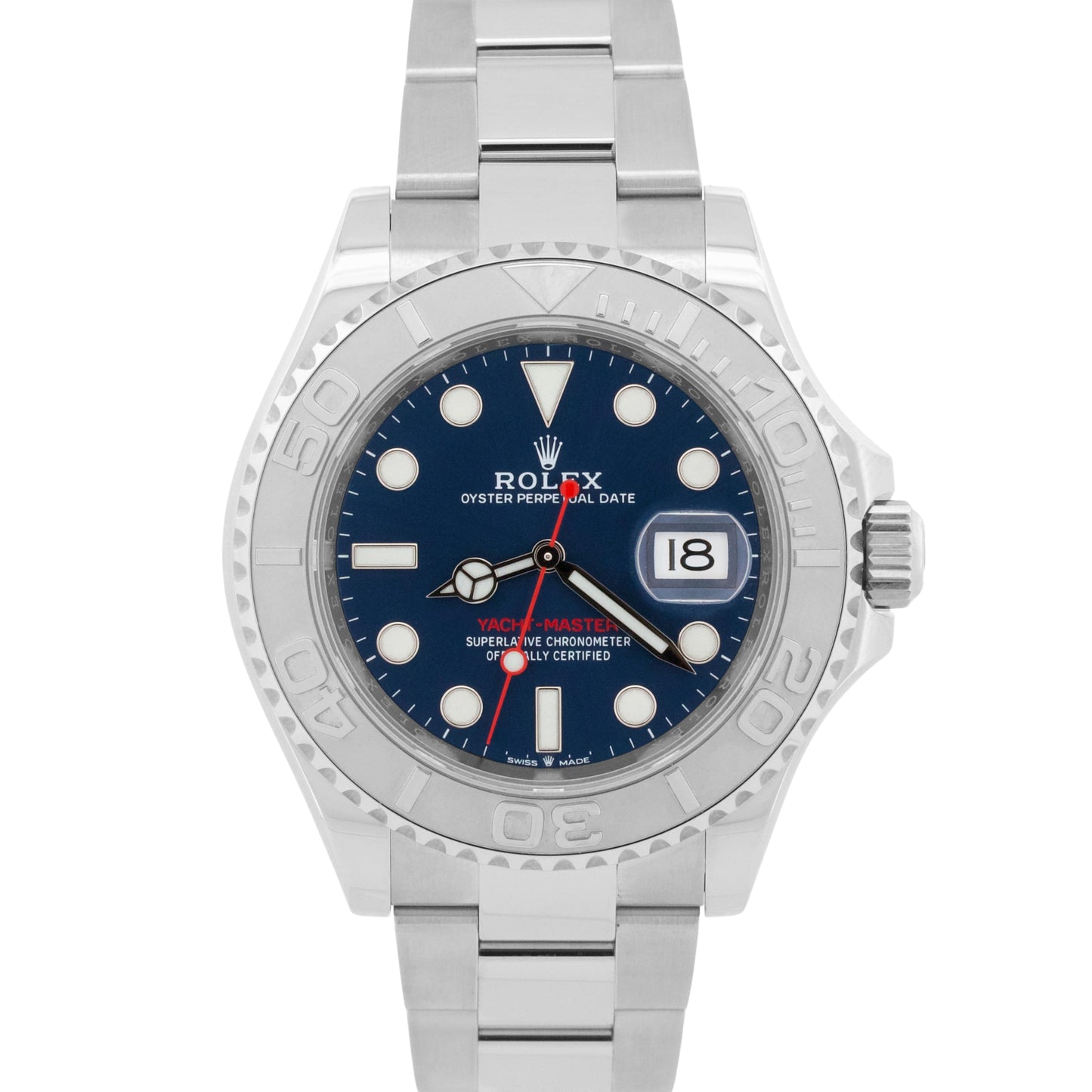 2021 PAPERS Rolex Yacht-Master Steel Platinum BLUE 40mm 126622 YM1 Watch BOX