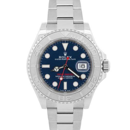 2021 PAPERS Rolex Yacht-Master Steel Platinum BLUE 40mm 126622 YM1 Watch BOX