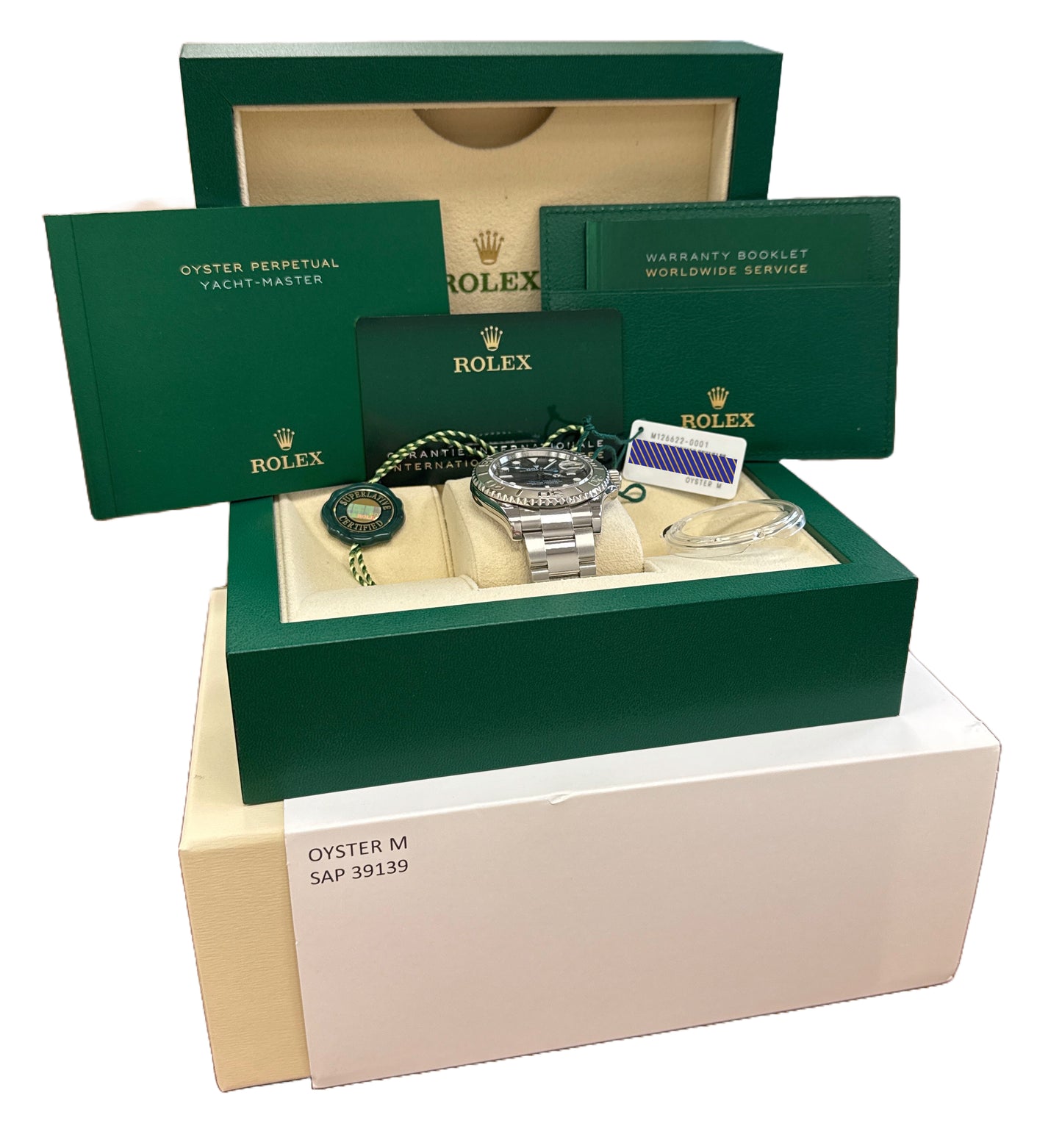 MINT 2023 NEW PAPERS Rolex Yacht-Master 40mm RHODIUM 950 Steel 126622 Watch BOX