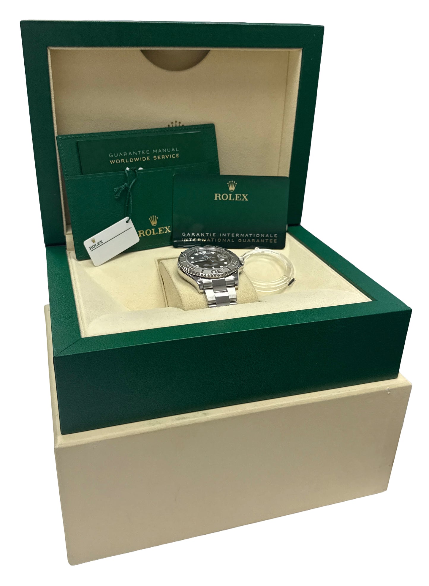 2024 PAPERS Rolex Yacht-Master 40mm RHODIUM Stainless Steel Watch 126622 BOX