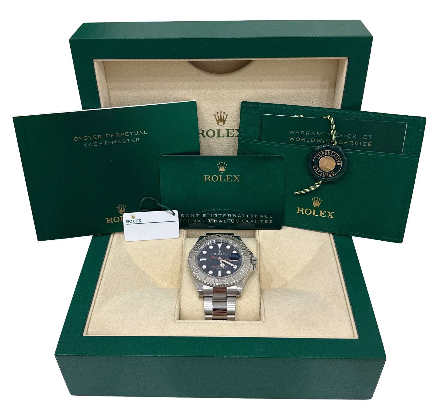2023 PAPERS Rolex Yacht-Master Steel Platinum BLUE Steel 40mm 126622 YM1 BOX