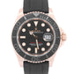 Rolex Yacht-Master 40mm 18K Everose Gold BLACK Oysterflex Rubber 126655 BOX