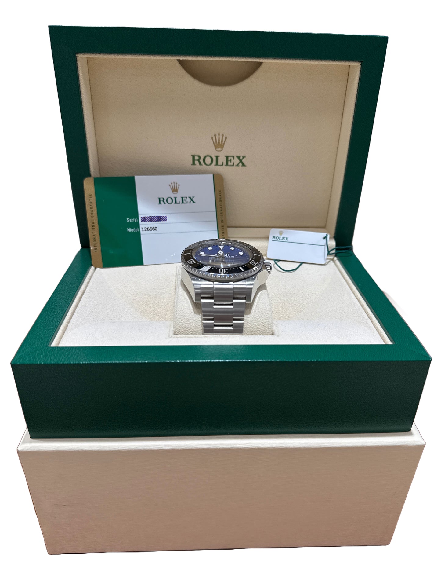 PAPERS Rolex Sea-Dweller Deepsea 126660 JAMES CAMERON Black Blue Dive 44mm BOX