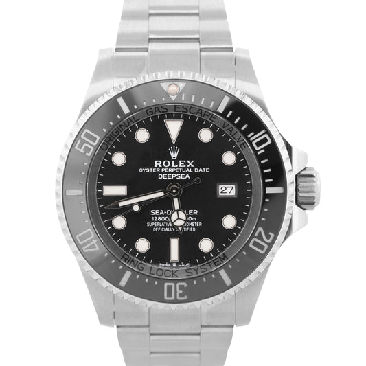 2021 PAPERS Rolex Sea-Dweller Deepsea BLACK 44mm Stainless Ceramic 126660 BOX