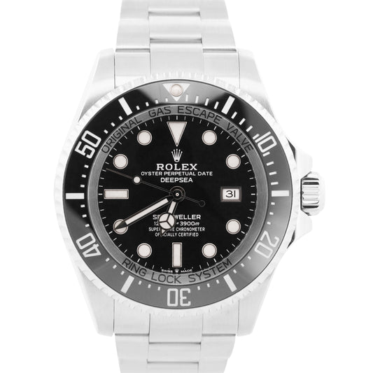 2023 PAPERS Rolex Sea-Dweller Deepsea BLACK Ceramic Steel 44mm 126660 Watch BOX