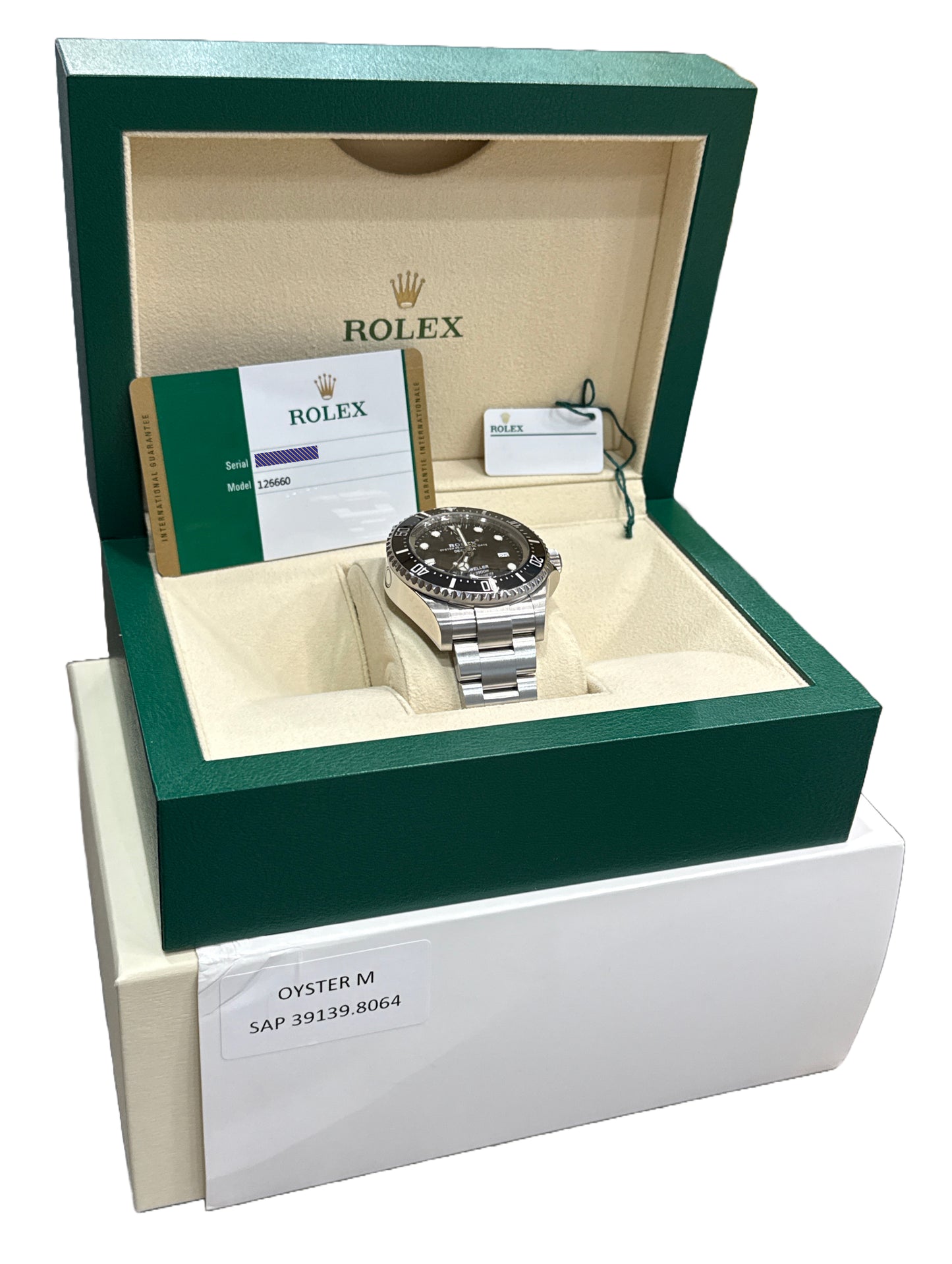 PAPERS Rolex Sea-Dweller Deepsea 126660 BLACK Stainless Steel Dive 44mm BOX