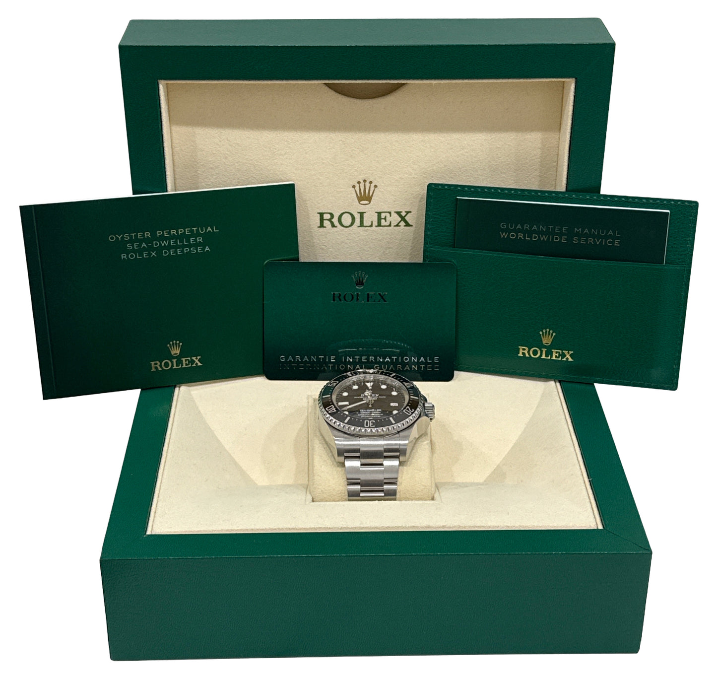 2021 PAPERS Rolex Sea-Dweller Deepsea BLACK 44mm Stainless Ceramic 126660 BOX