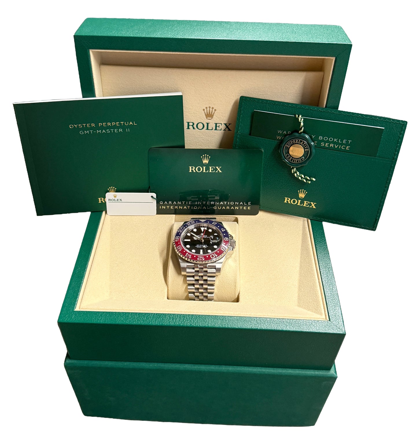 UNPOLISHED 2025 PAPERS Rolex GMT-Master II Jubilee PEPSI 40mm 126710 BLRO BOX