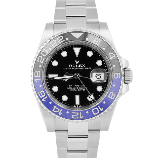 MINT 2023 Rolex GMT-Master II BATMAN Blue Oyster Black Steel 40mm 126710 BLNR