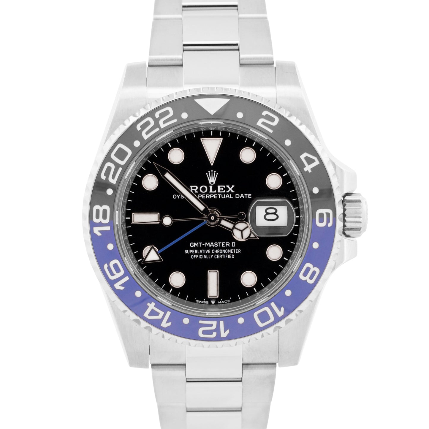 2023 PAPERS Rolex GMT-Master II BATMAN Blue Black OYSTER 40mm 126710 BLNR BOX