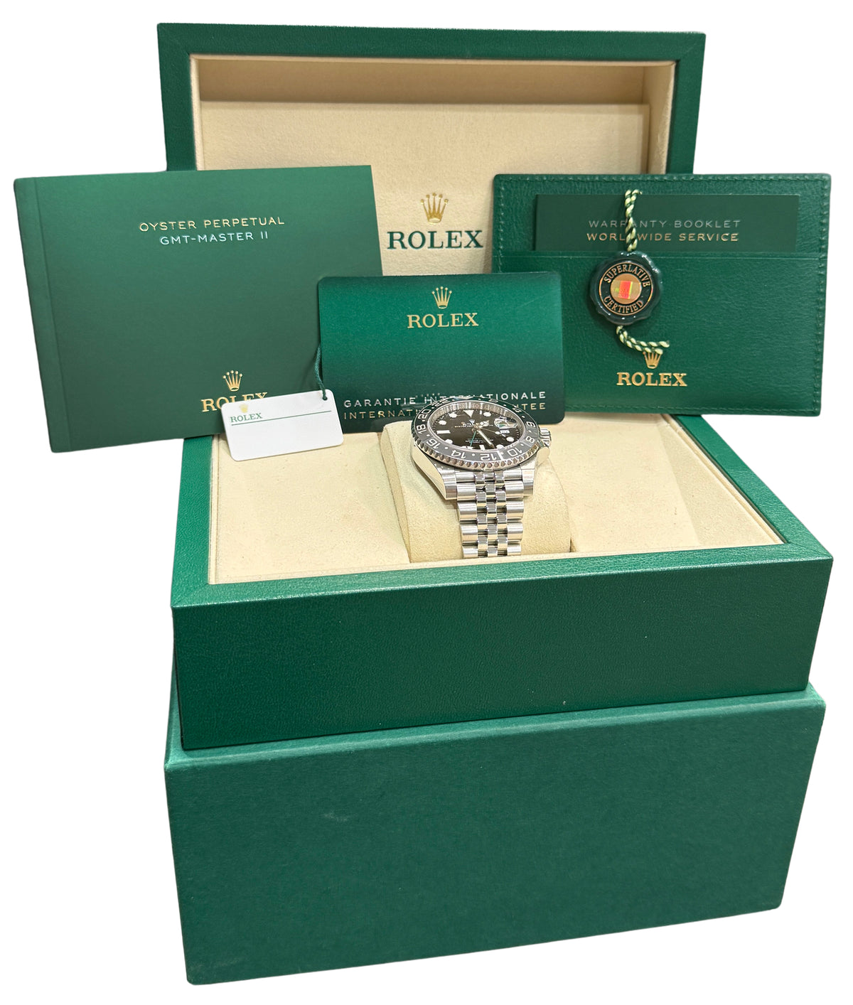 2025 Rolex GMT-Master II 126710 GRNR Bruce Wayne Ceramic Jubilee 40mm Box Papers