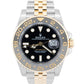 Rolex GMT-Master II 18K Yellow Gold BLACK Steel 18K 40mm JUBILEE 126713 GRNR