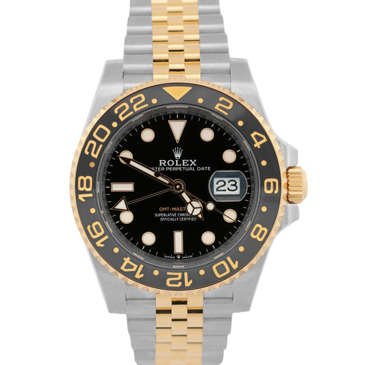 NEW SEPT 2025 PAPERS Rolex GMT-Master II 18K Gold JUBILEE Steel 126713 GRNR BOX
