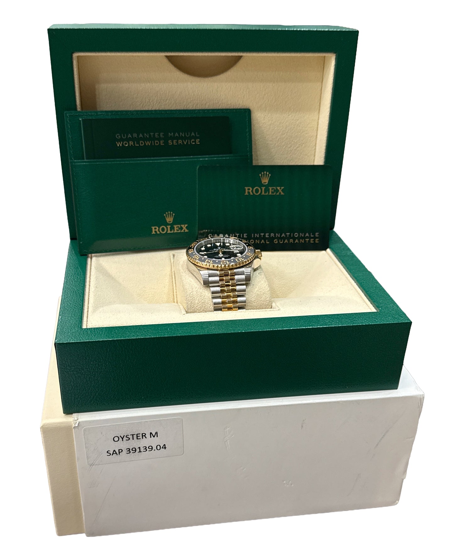 2023 PAPERS Rolex GMT-Master II 18K Black Steel 18K 40mm JUBILEE 126713 GRNR BOX