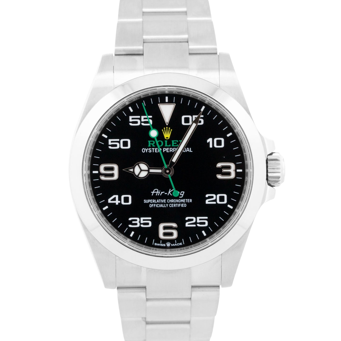 2025 PAPERS Rolex Air-King 40mm Green BLACK Stainless Steel Watch 126900 BOX