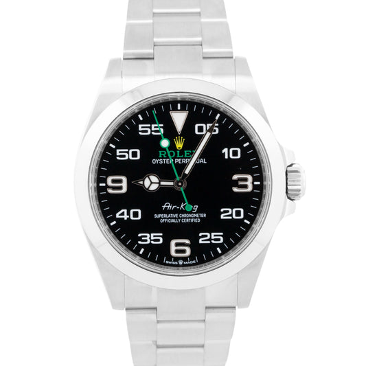 2025 PAPERS Rolex Air-King 40mm Green BLACK Stainless Steel Watch 126900 BOX