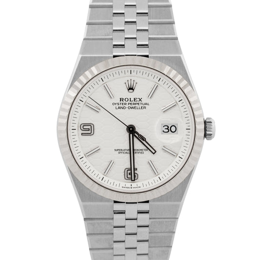 NEW APRIL 2026 PAPERS Rolex Land-Dweller 40mm WHITE Stainless Watch 127334 BOX