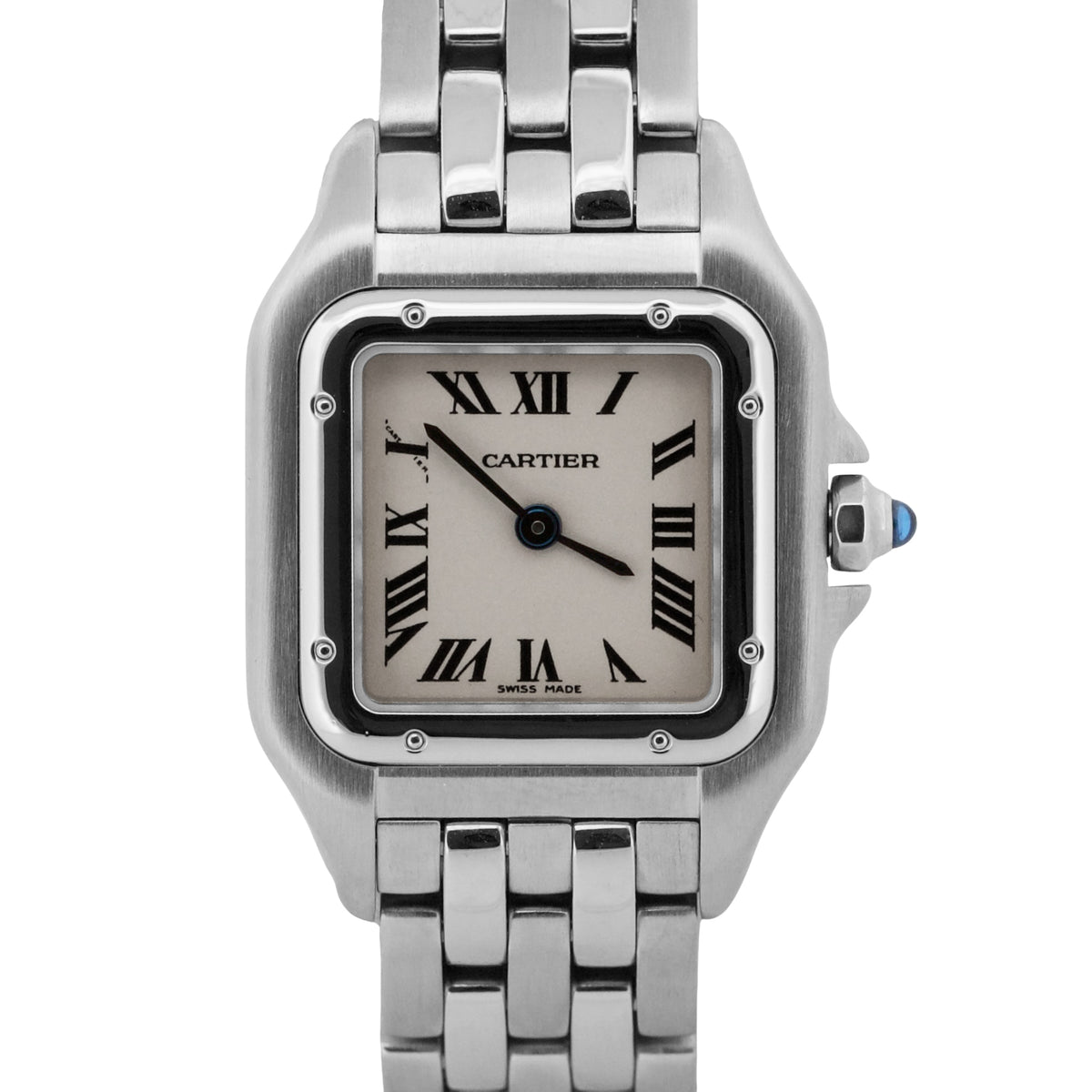 Ladies Cartier Panthere 1320 W25033P5 Stainless Quartz 22mm White Roman Watch