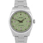 New 2026 Rolex Oyster Perpetual 134300 Pistachio Green Steel 41mm Box Papers