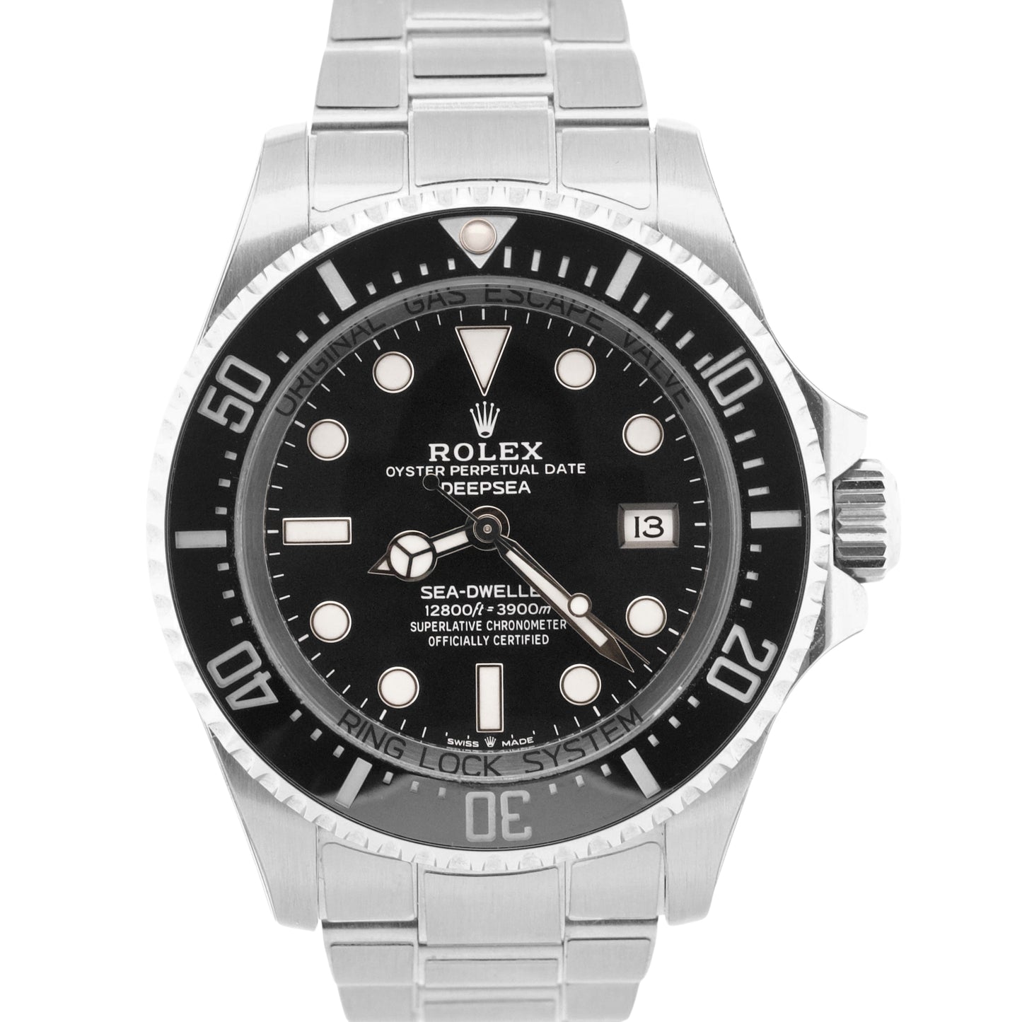 Rolex Sea-Dweller Deepsea BLACK Ceramic Stainless Steel Dive 44mm 136660 Watch