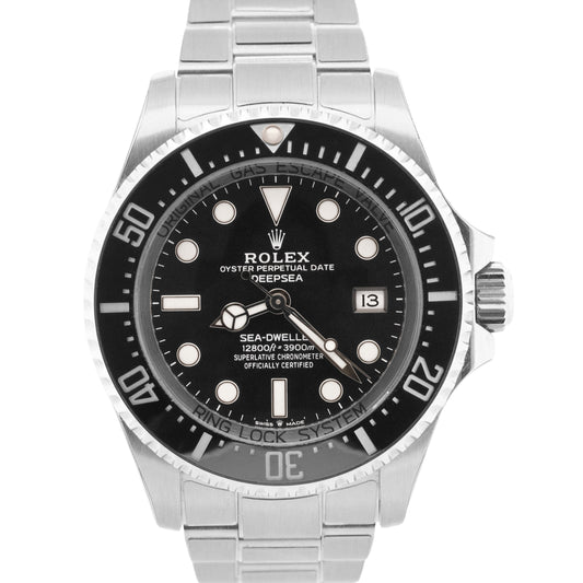 Rolex Sea-Dweller Deepsea BLACK Ceramic Stainless Steel Dive 44mm 136660 Watch