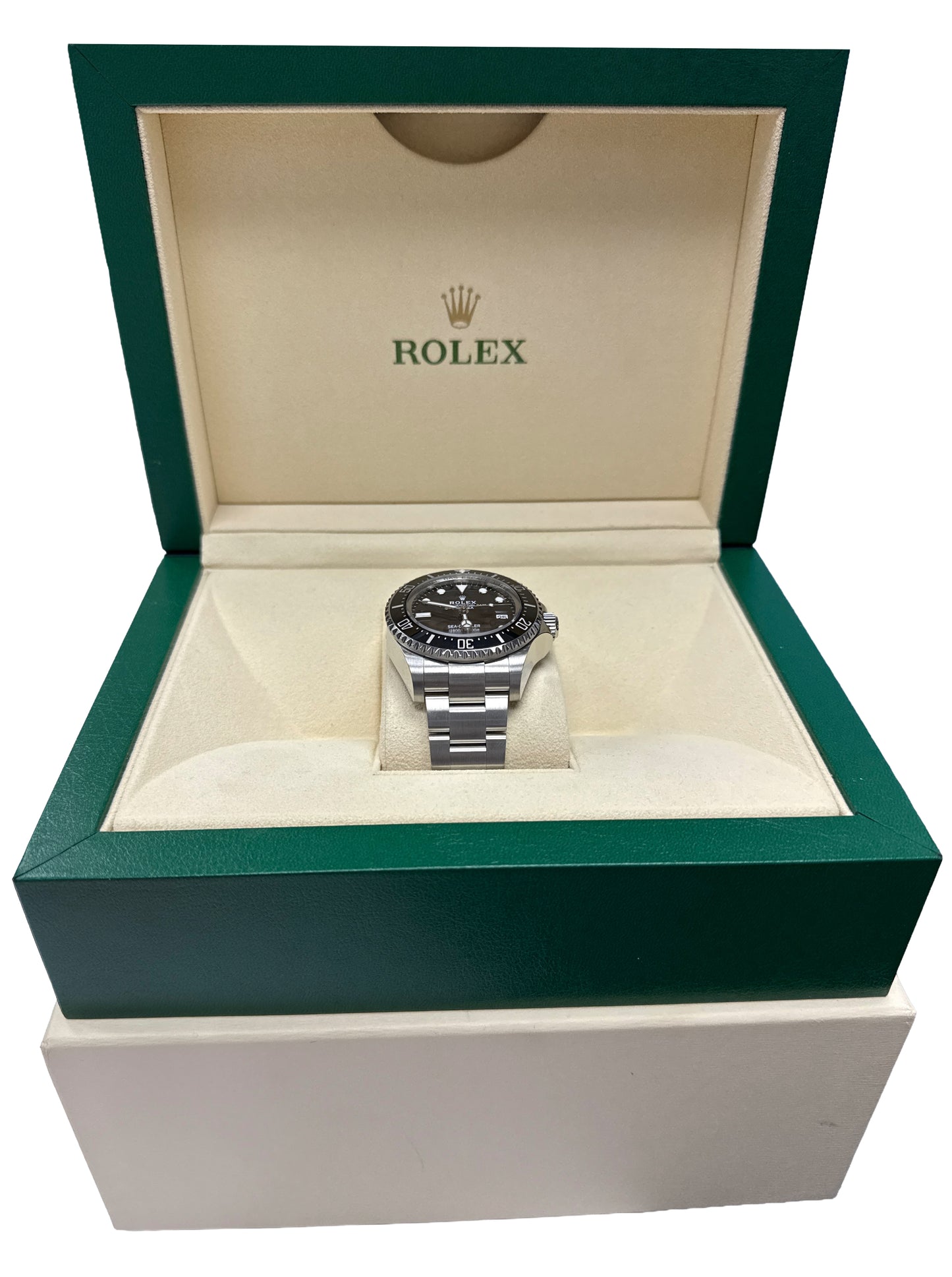 Rolex Sea-Dweller Deepsea BLACK Ceramic Stainless Steel Dive 44mm 136660 BOX