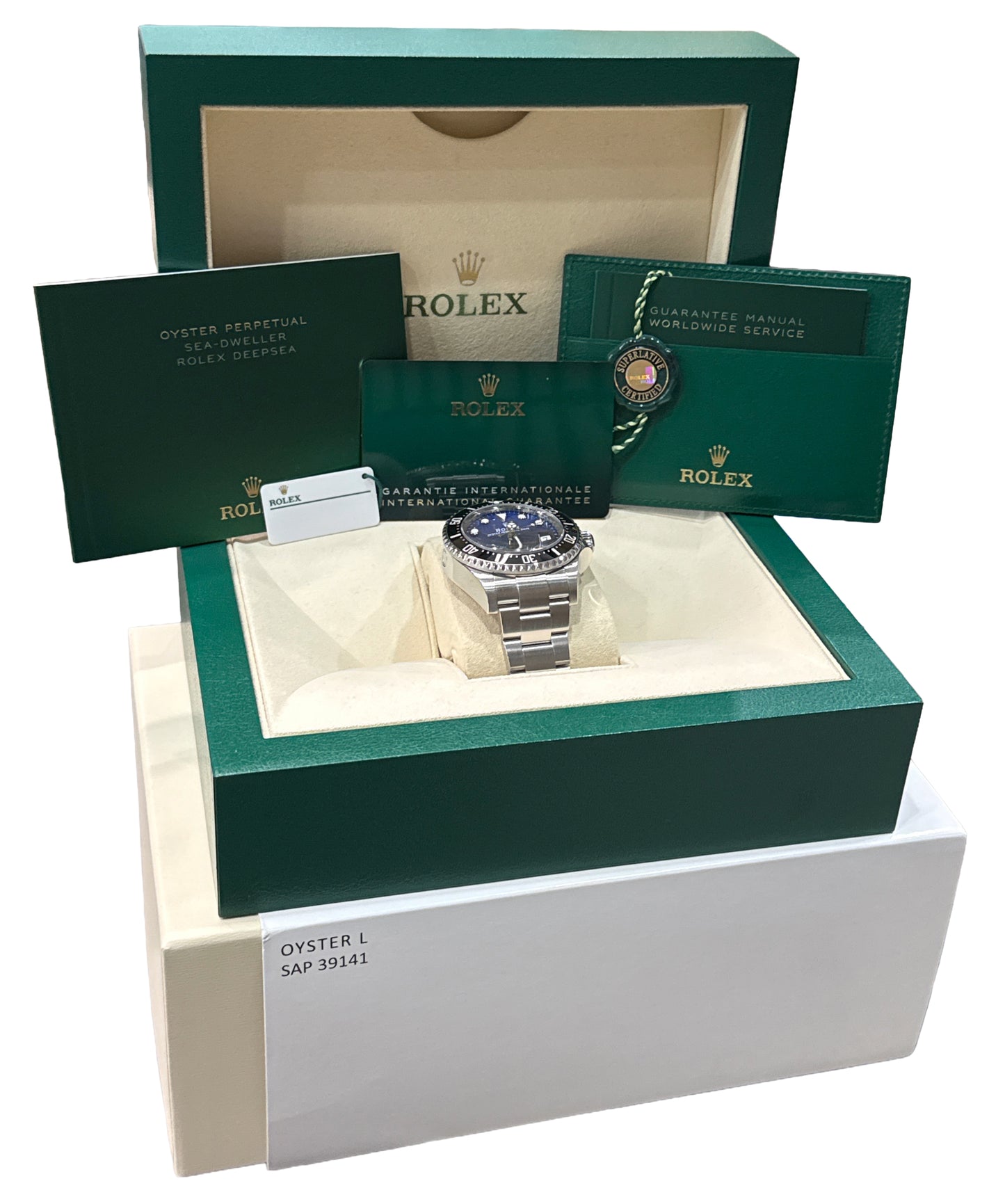 2022 PAPERS Rolex Sea-Dweller Deepsea JAMES CAMERON 44mm 136660 BOX