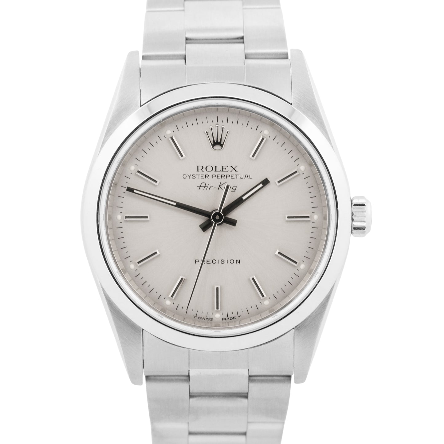 1997 Rolex Oyster Perpetual Air-King SILVER Smooth Steel OYSTER 34mm 14000 Watch