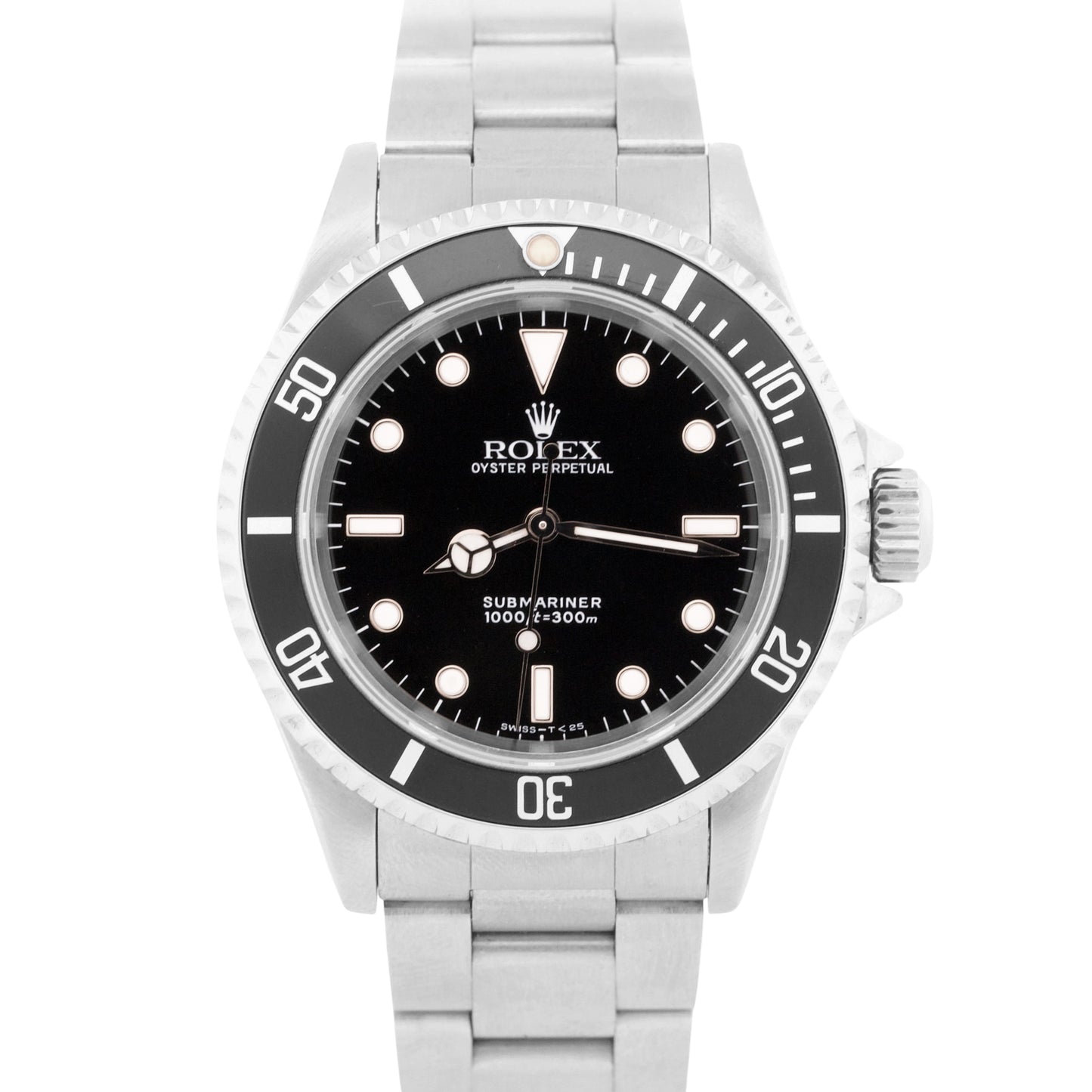 1994 Rolex Submariner No-Date BLACK Stainless Steel Dive 40mm Watch 14060 BOX