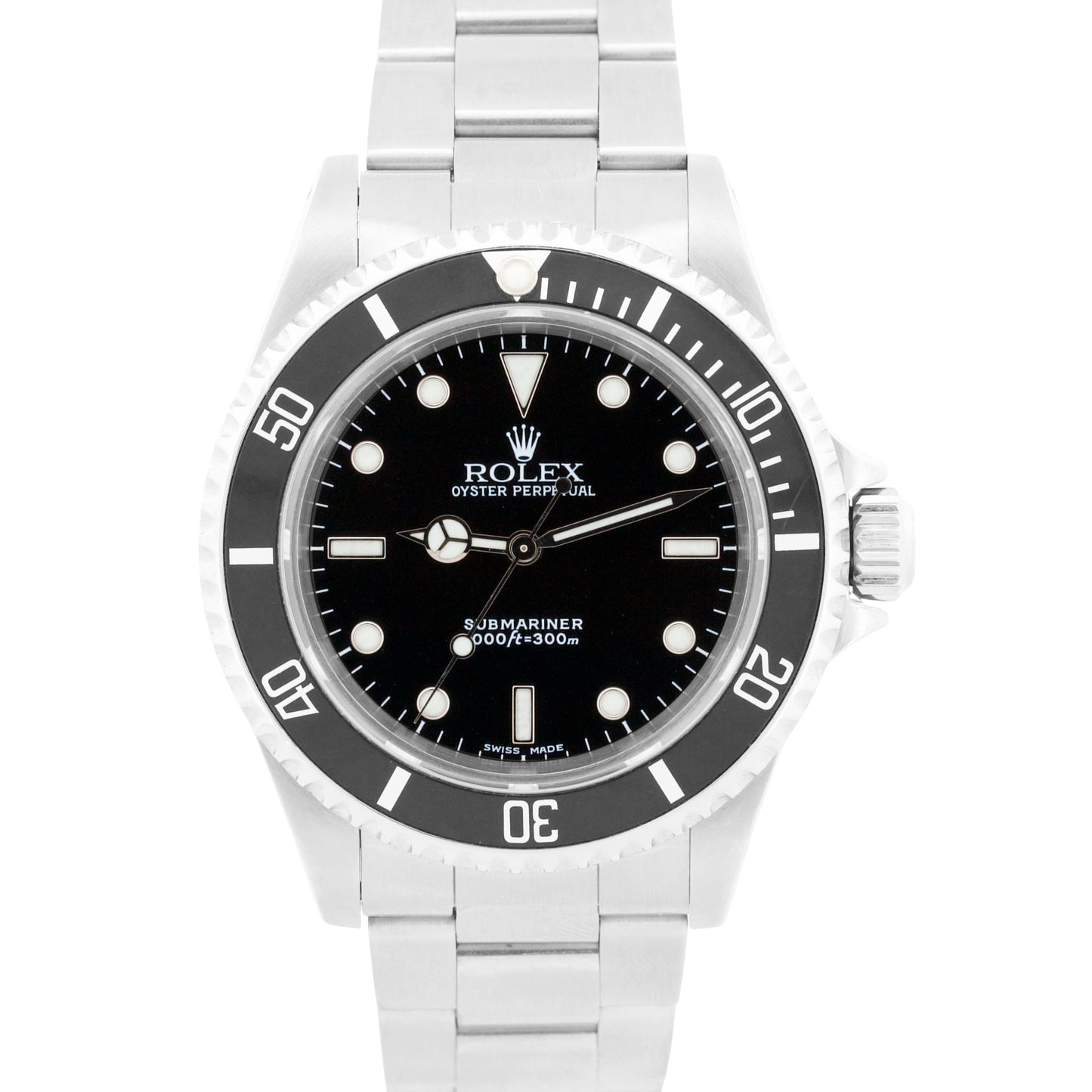 2004 PAPERS Rolex Submariner No-Date BLACK Stainless Steel 40mm Watch 14060 BOX