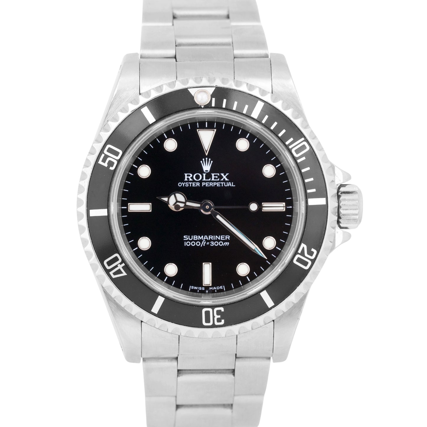 Rolex Submariner No-Date Stainless Steel Black Automatic 40mm Watch 14060