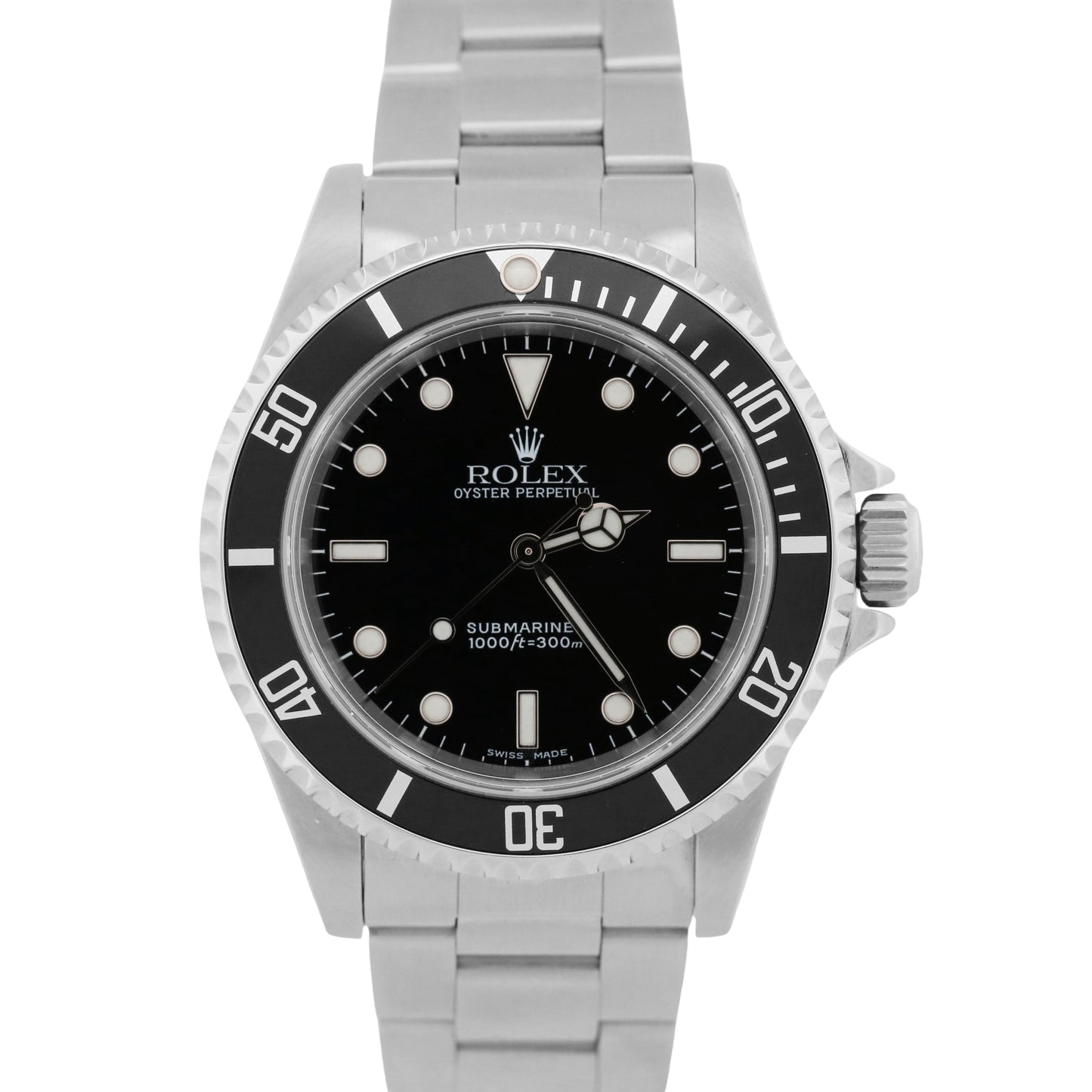 Rolex Submariner No-Date 40mm BLACK Stainless Steel Automatic Oyster Watch 14060