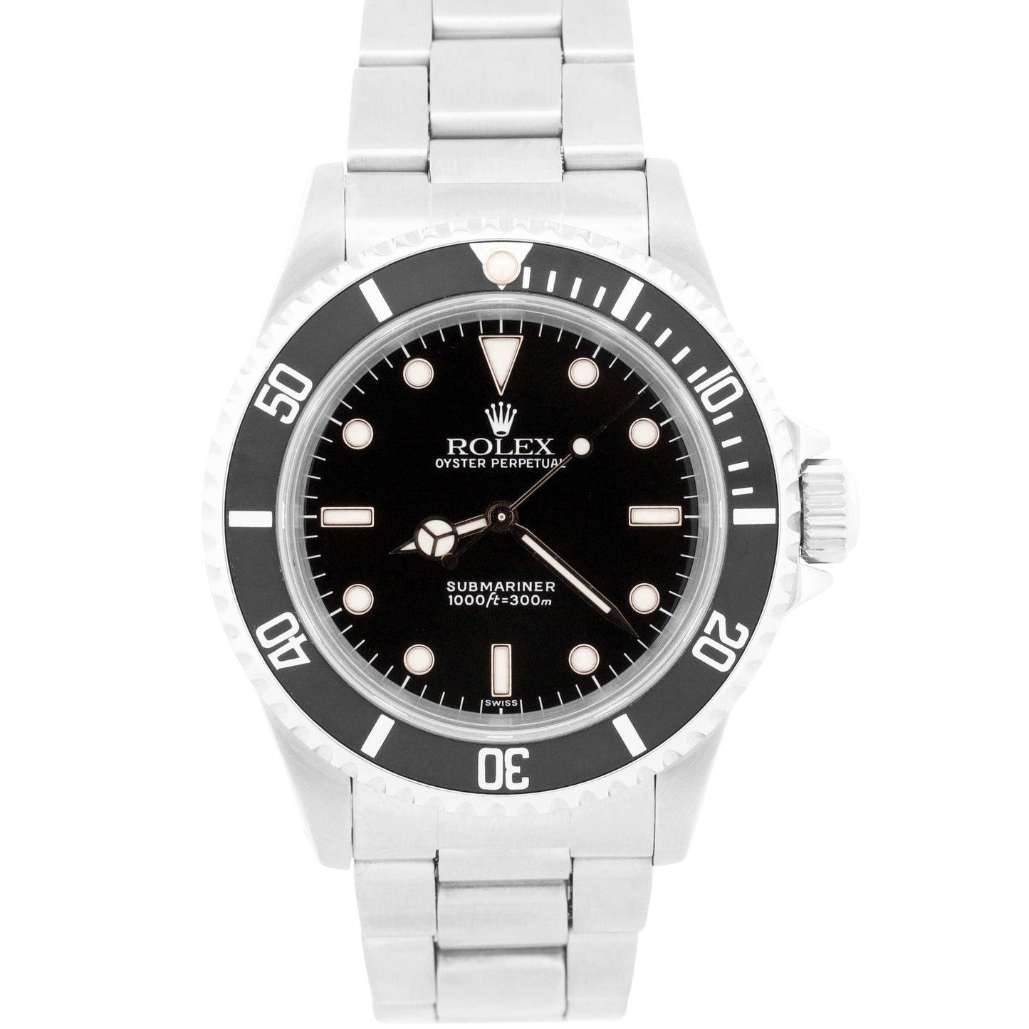 1999 Rolex Submariner No-Date BLACK Stainless Steel SWISS ONLY 40mm Watch 14060