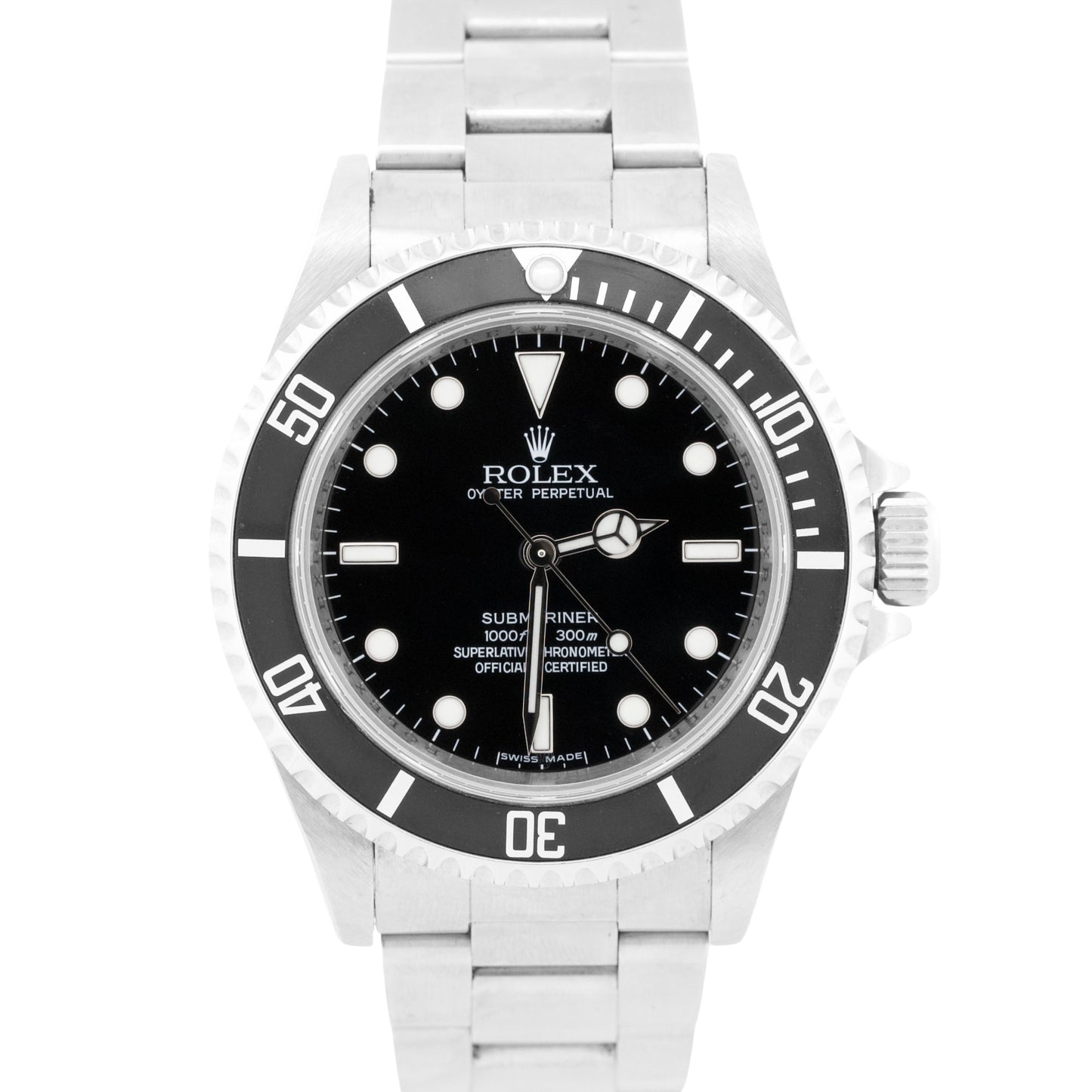 UNPOLISHED Rolex Submariner No-Date Black  REHAUT Stainless Steel 40mm 14060
