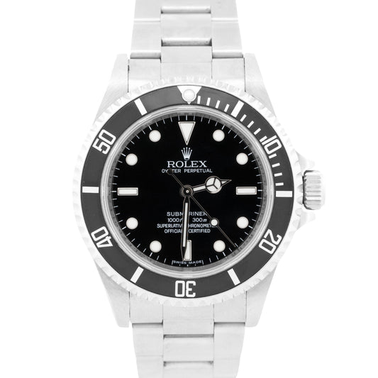 UNPOLISHED Rolex Submariner No-Date Black  REHAUT Stainless Steel 40mm 14060