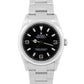 1999 Rolex Explorer I 36mm Black SWISS ONLY Steel NO-HOLES 3-6-9 Watch 14270