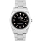 Rolex Explorer I BLACK 36mm 3-6-9 Stainless Steel Automatic NO-HOLES Watch 14270