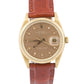 VINTAGE Rolex Oyster Perpetual Date TOBACCO DIAMOND 18K Yellow Gold 34mm 1501