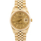 PAPERS Rolex Oyster Perpetual Date 34mm JUBILEE 14K Gold FLUTED 15037 Watch BOX