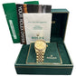 PAPERS Rolex Oyster Perpetual Date 34mm JUBILEE 14K Gold FLUTED 15037 Watch BOX