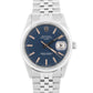 1995 PAPERS Rolex Oyster Perpetual Date 34mm BLUE Stainless JUBILEE 15200 BOX