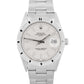 1996 Rolex Oyster Perpetual Date 34mm SILVER Steel Oyster NO-HOLES 15210 Watch