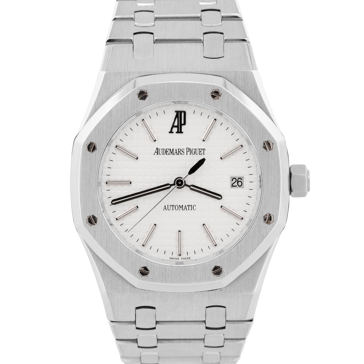 Audemars Piguet Royal Oak WHITE 39mm Stainless Steel Date Watch 15300ST