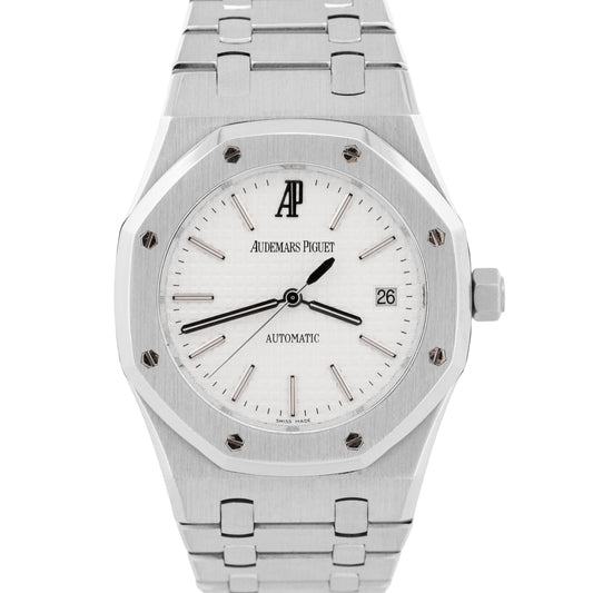 Audemars Piguet Royal Oak WHITE 39mm Stainless Steel Date Watch 15300ST