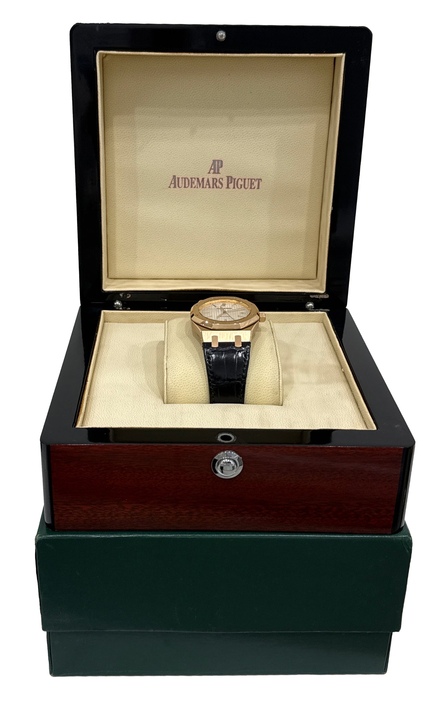 Audemars Piguet Royal Oak 18K Gold WHITE Leather 39mm 15300OR.OO.D088CR.02 BOX