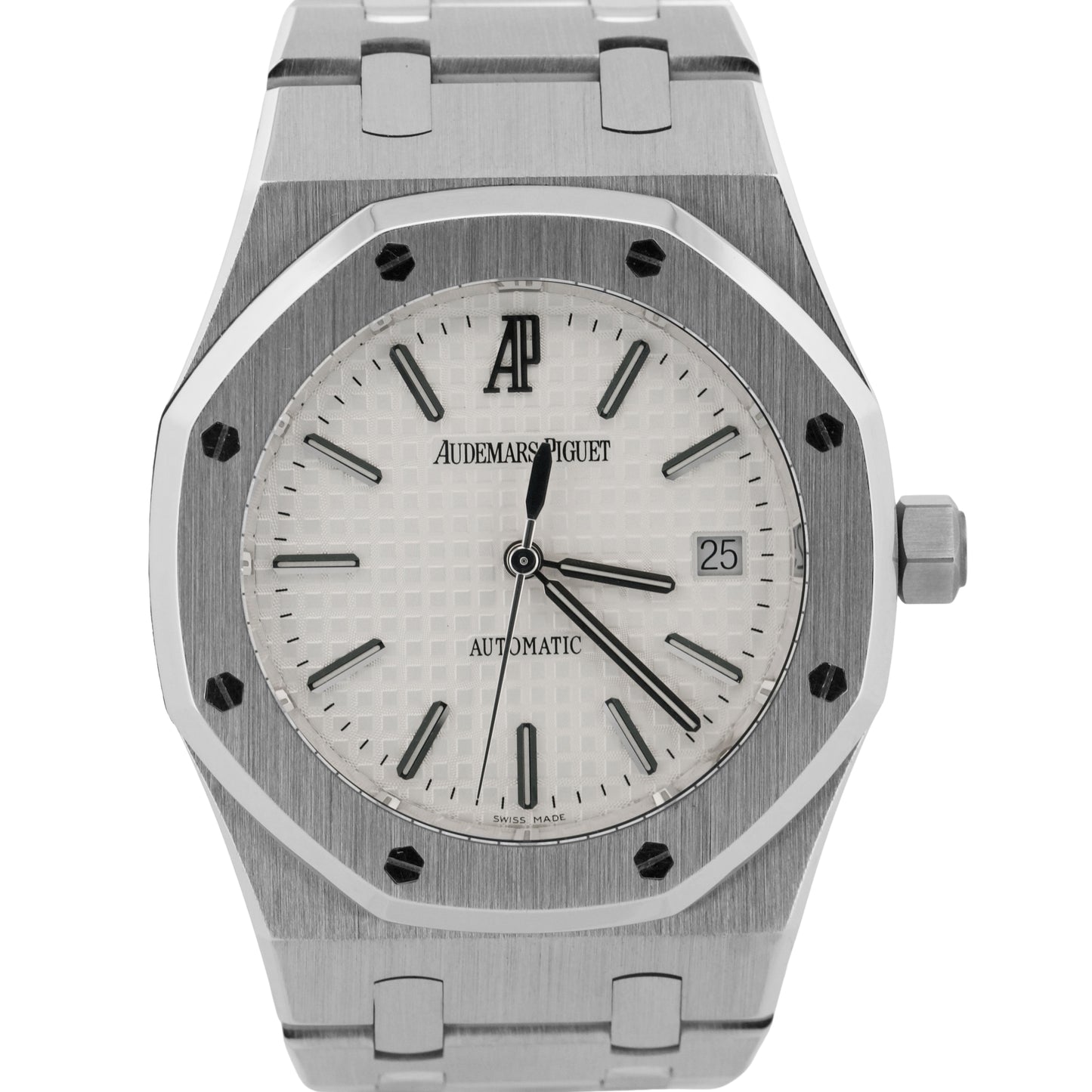 Audemars Piguet Royal Oak WHITE 39mm Stainless Steel Date Watch 15300ST